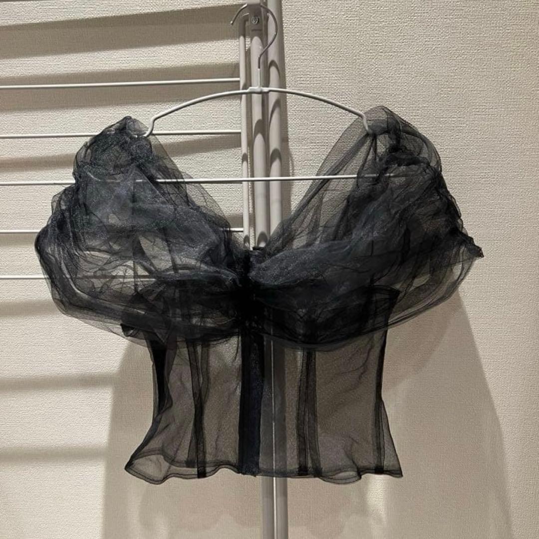 MAISON SPECIAL メゾンスペシャル レイヤードチュールリボンベスト