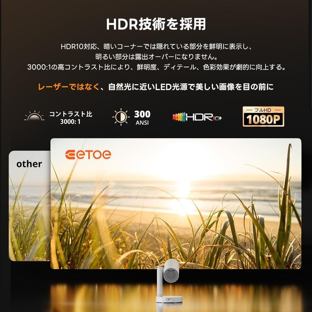 【最新Google TV 搭載】 プロジェクター 天井投影 1080P フルHD