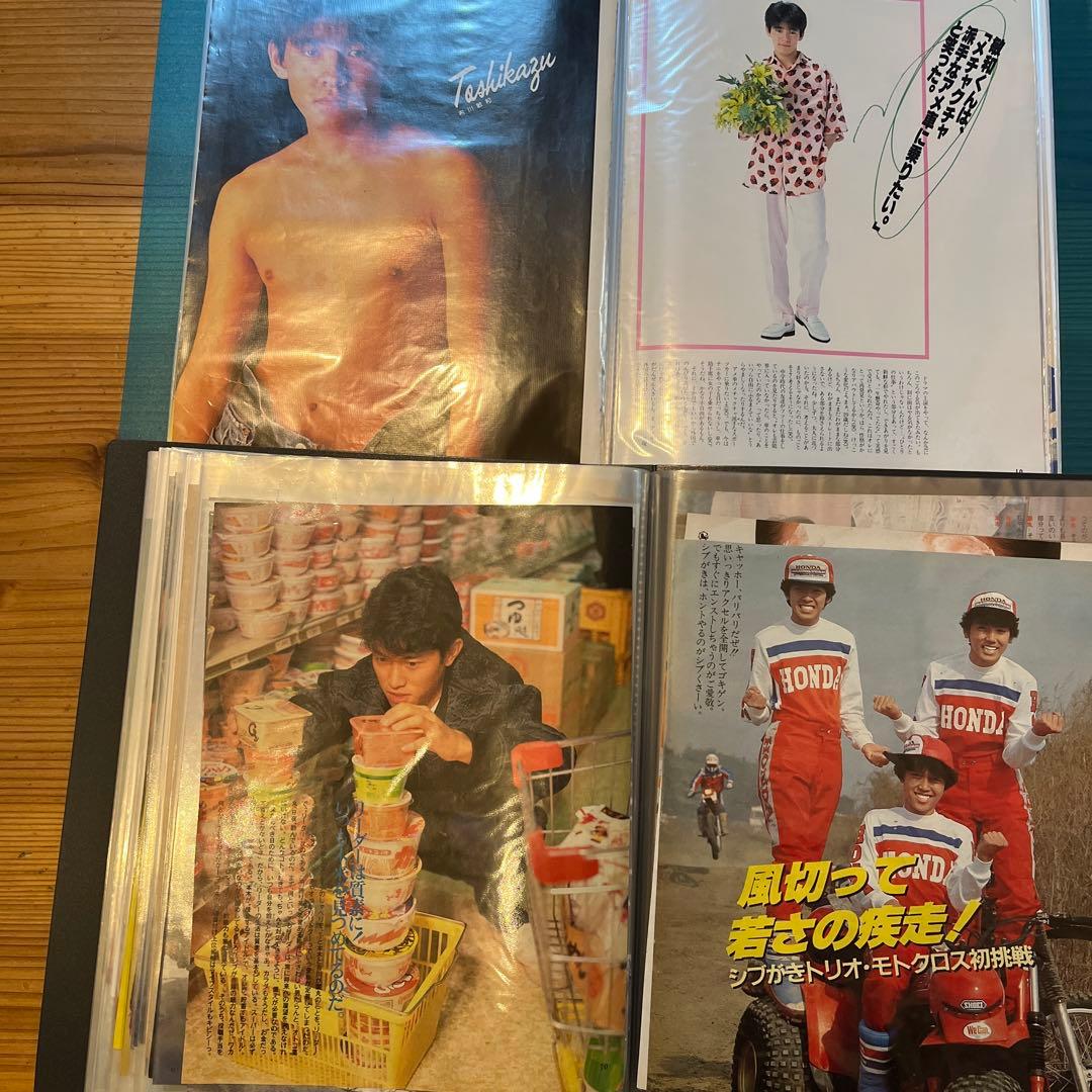 シブガキ隊　雑誌切り抜き　ファイル2冊　大量　超レアヤンソン♪ 他ポスター3枚