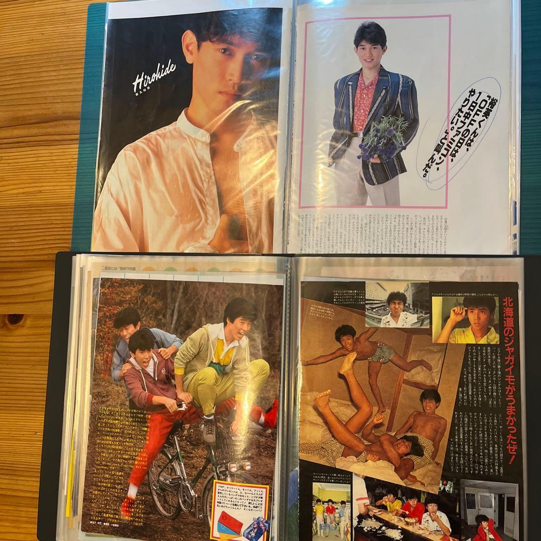 シブガキ隊　雑誌切り抜き　ファイル2冊　大量　超レアヤンソン♪ 他ポスター3枚