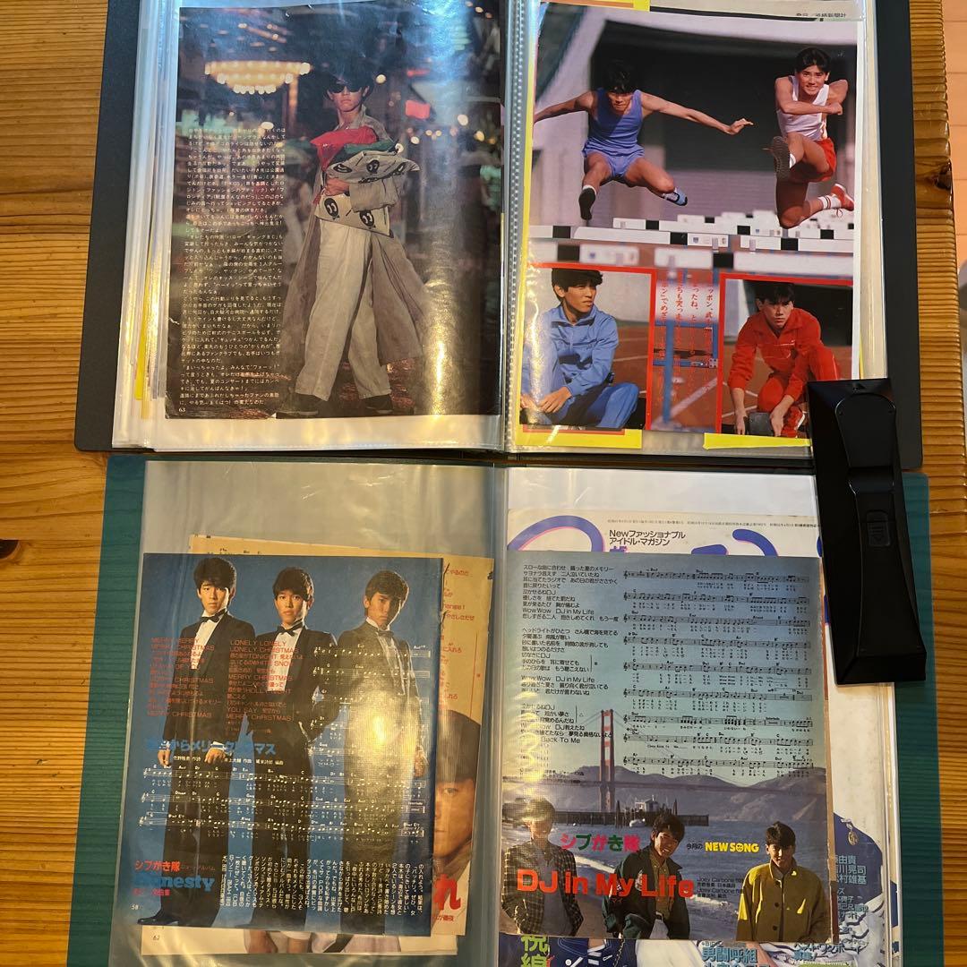シブガキ隊　雑誌切り抜き　ファイル2冊　大量　超レアヤンソン♪ 他ポスター3枚