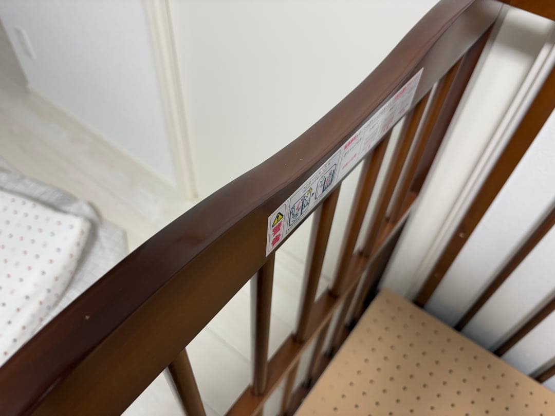 ベビーベッド レギュラーサイズ ハイタイプ 木製