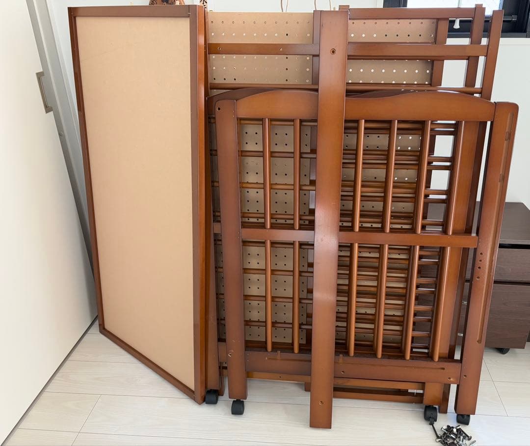 ベビーベッド レギュラーサイズ ハイタイプ 木製