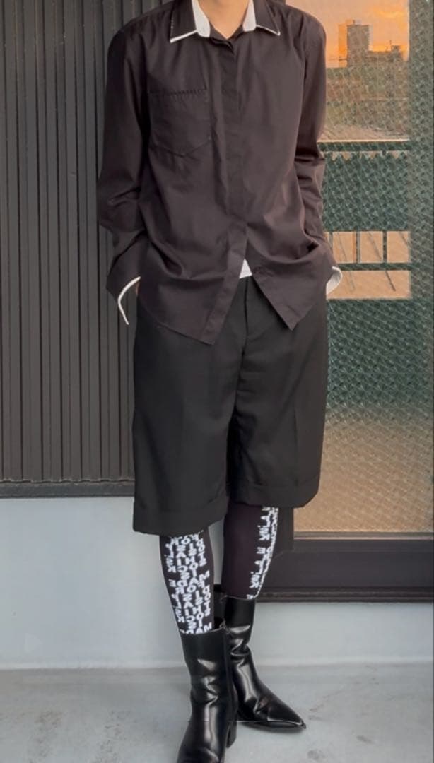 DRIES VAN NOTEN ブラックショートパンツ