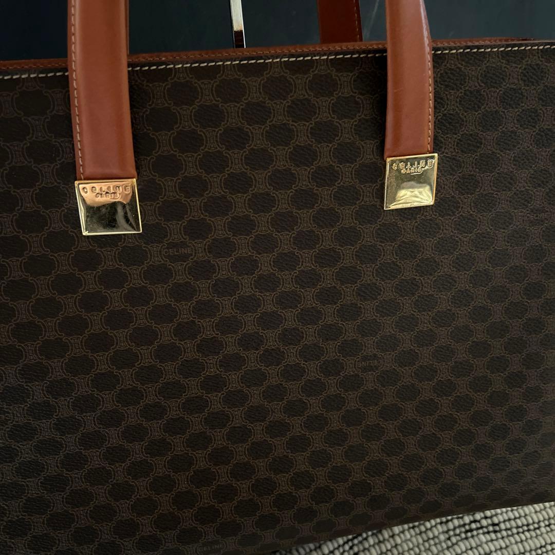 オールド　セリーヌ　ヴィンテージ　マカダム柄　バック　超美品　ブランド保存袋付き