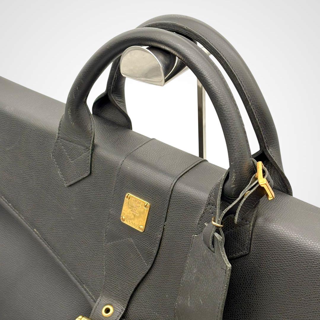 希少✨MCM 2way Boston Bag Leather Black