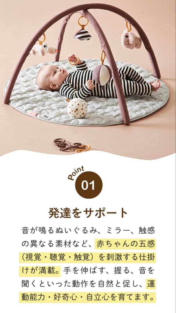 新品 ダンバイディア アクティビティプレイマット ベビージム プレイジム 北欧