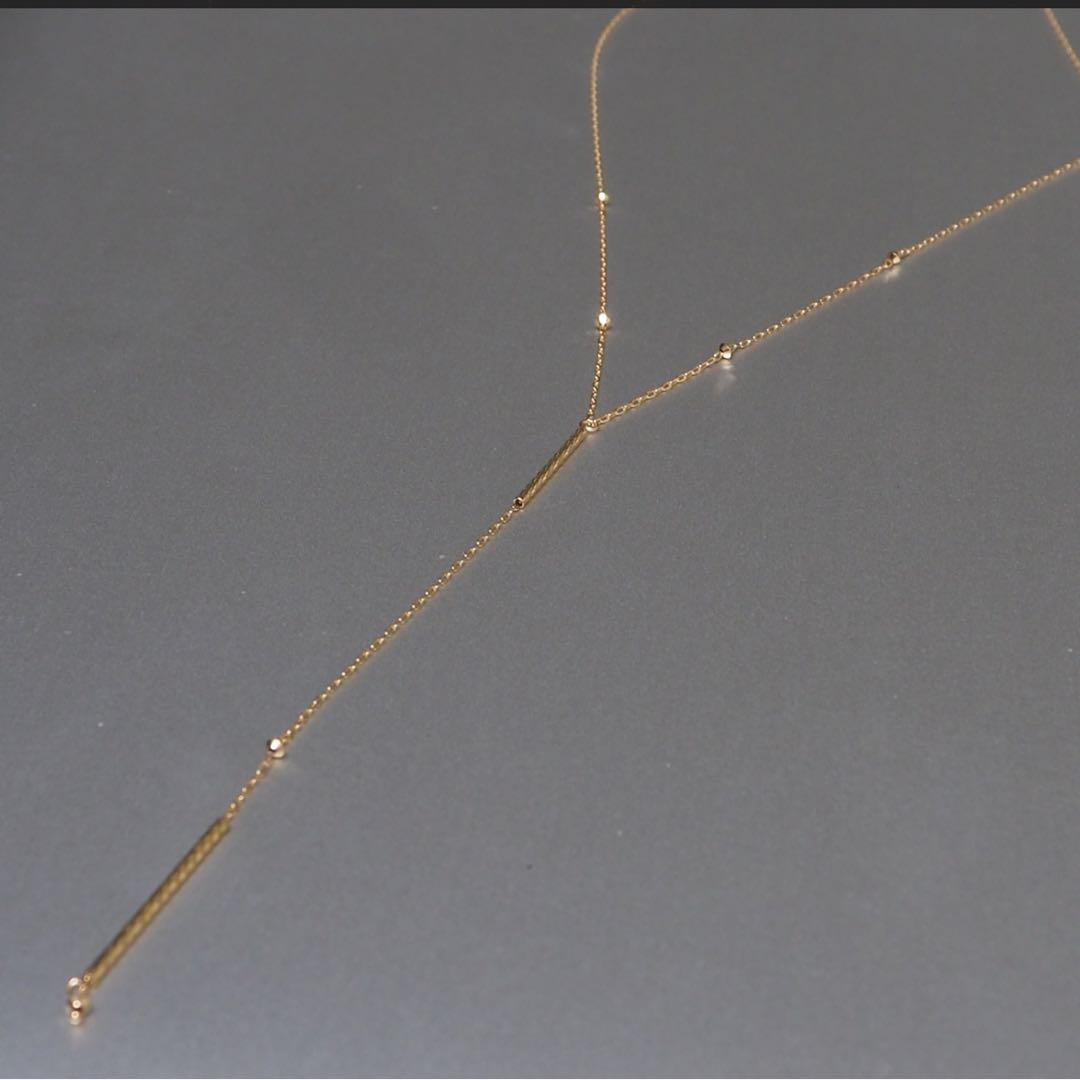 canal accessory 大人気の定番Y字ネックレス 10k