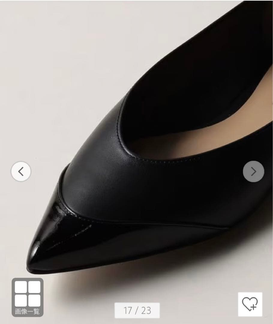 ODETTE E ODILE スライトトゥキャップフラット 23.5