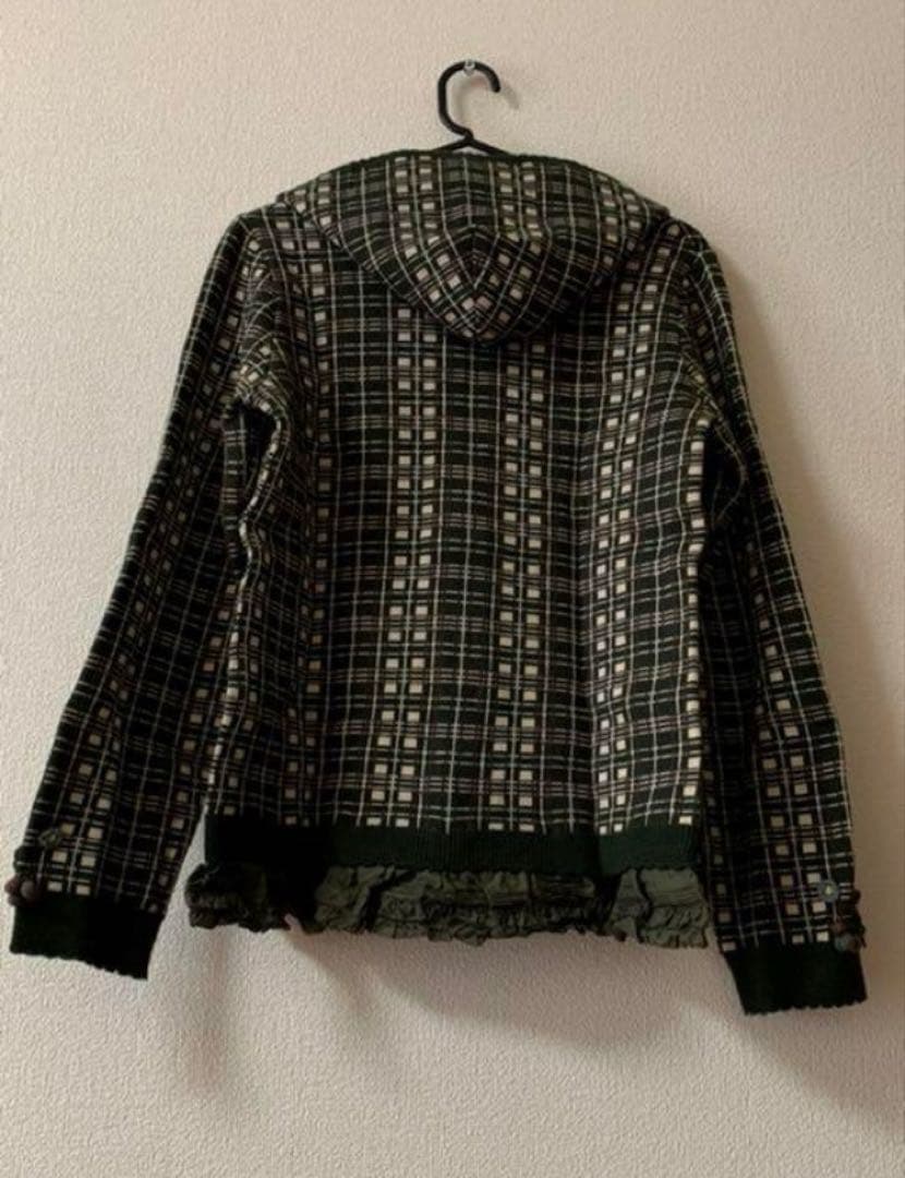 ピンクハウス　フード付きニットブルゾン