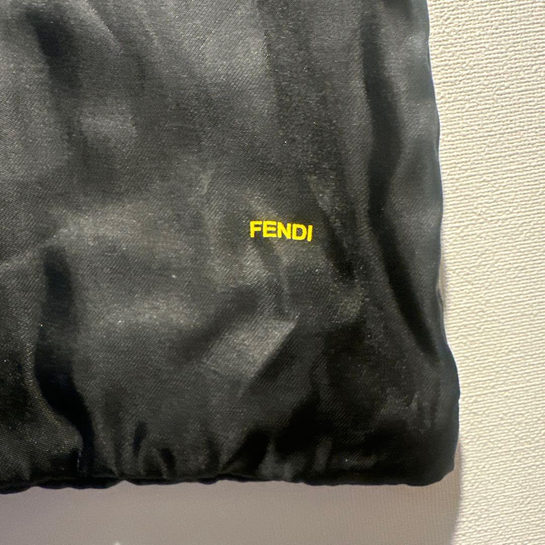 FENDI ブラックサテン ミュール