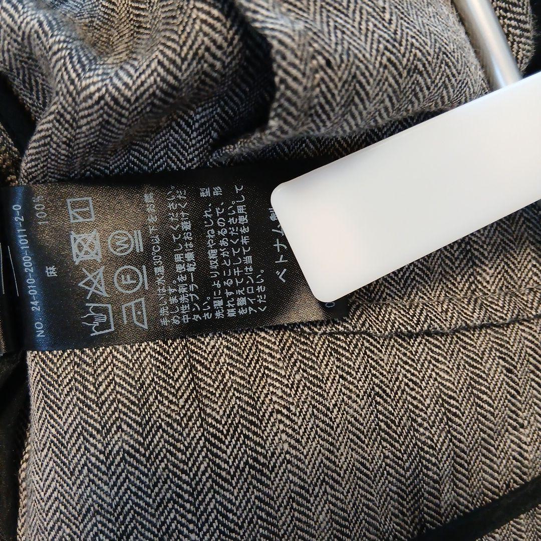 Spick&Span 2024リネンエアリージャケット 麻100% グレー 38