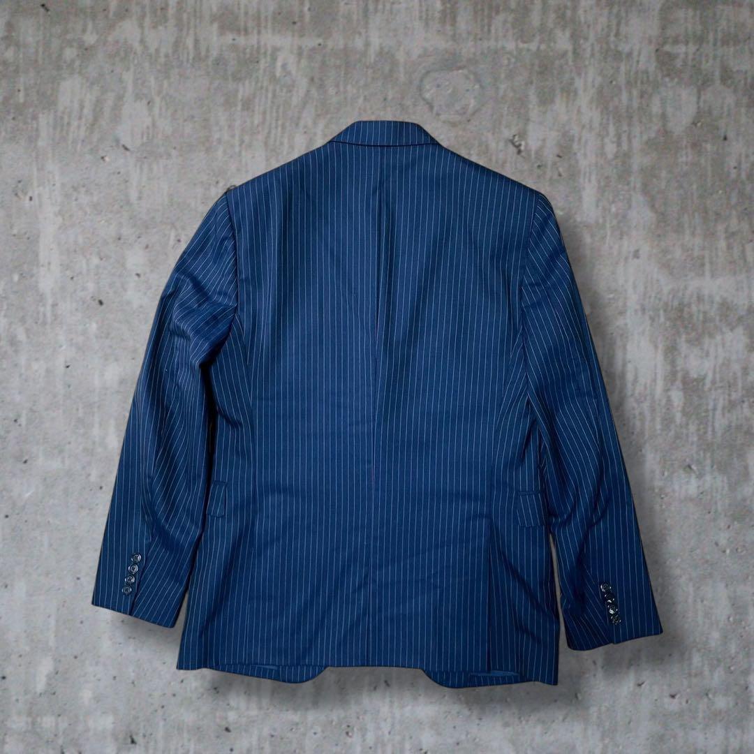 現行 ポロラルフローレン スーツ セットアップ ストライプ イタリア製 紺 L