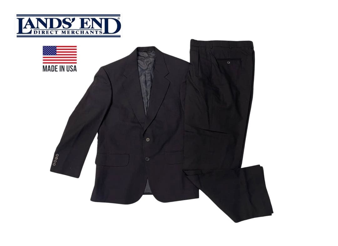 新品 USA製 90s LAND'S END スーツ セットアップ 上下