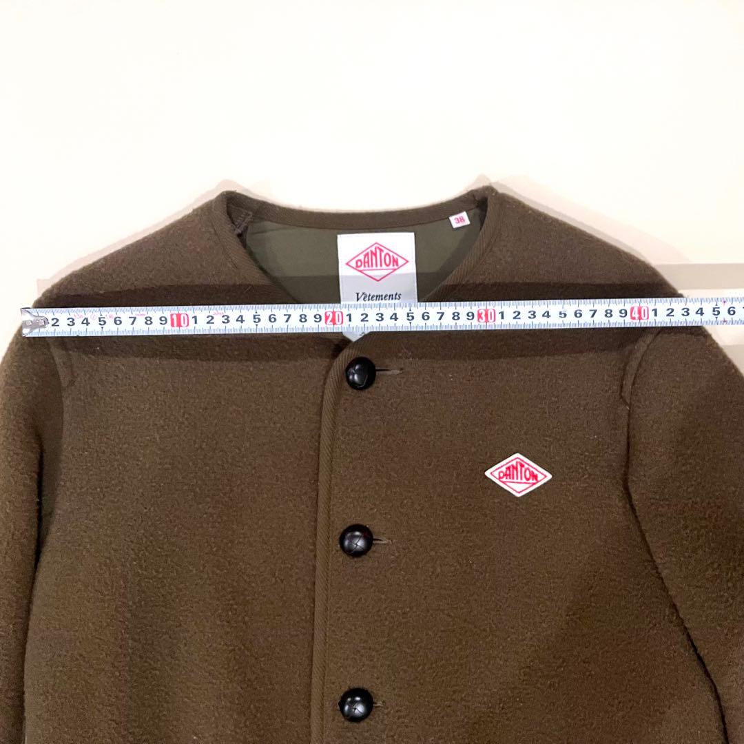 【ダントン】【中古】ウールパイルノーカラージャケット