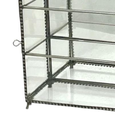 ショーケース キャビネット 飾り棚 シルバー アンティーク 87136CT-SV