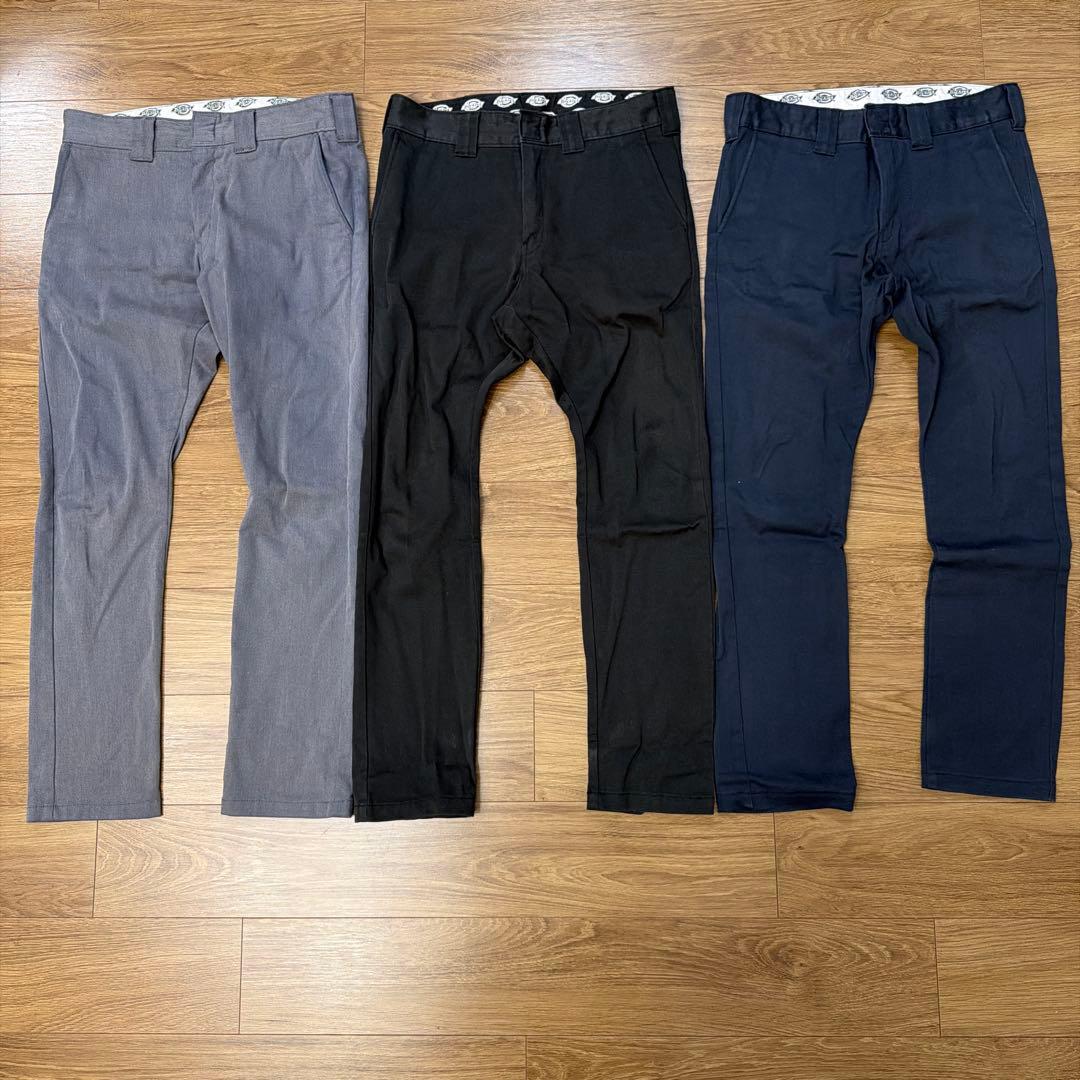 【まとめ売り】ディッキーズ　TCストレッチ　ナローパンツ 32インチ6色セット