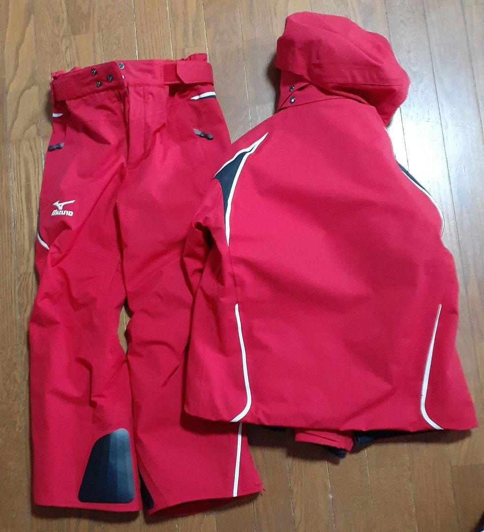 Mizuno メンズ ウィンタースポーツ 上下セット XS 赤 2023年購入品