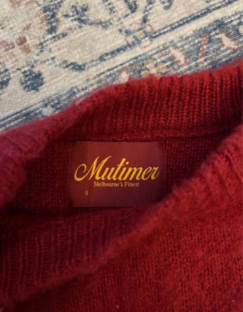 ランボル偽似男Mutimer shaggy mohair knit S