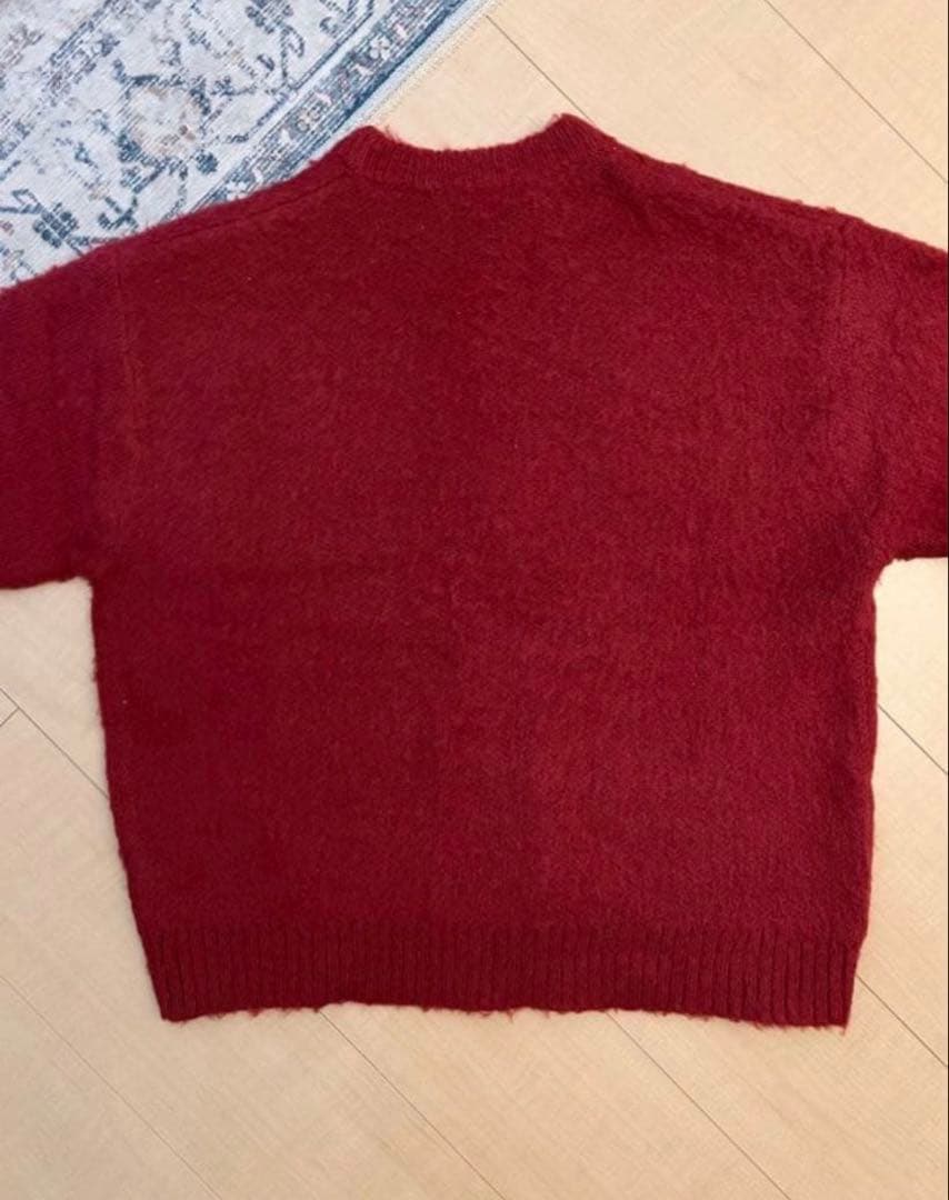 ランボル偽似男Mutimer shaggy mohair knit S