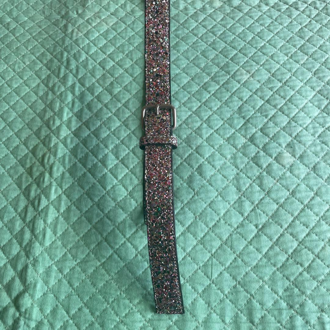 【美品】トリココムデギャルソン ベルト グリッター マルチカラー