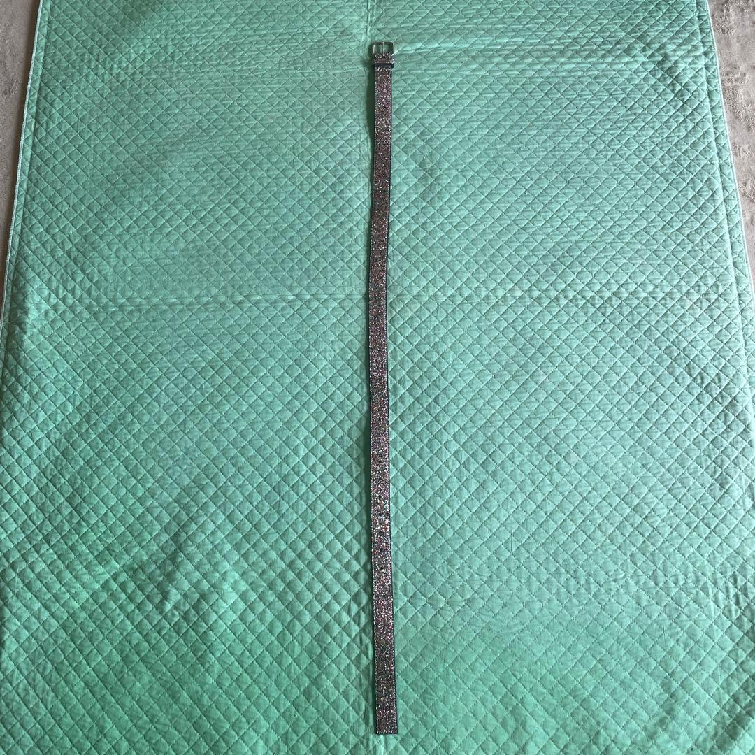 【美品】トリココムデギャルソン ベルト グリッター マルチカラー