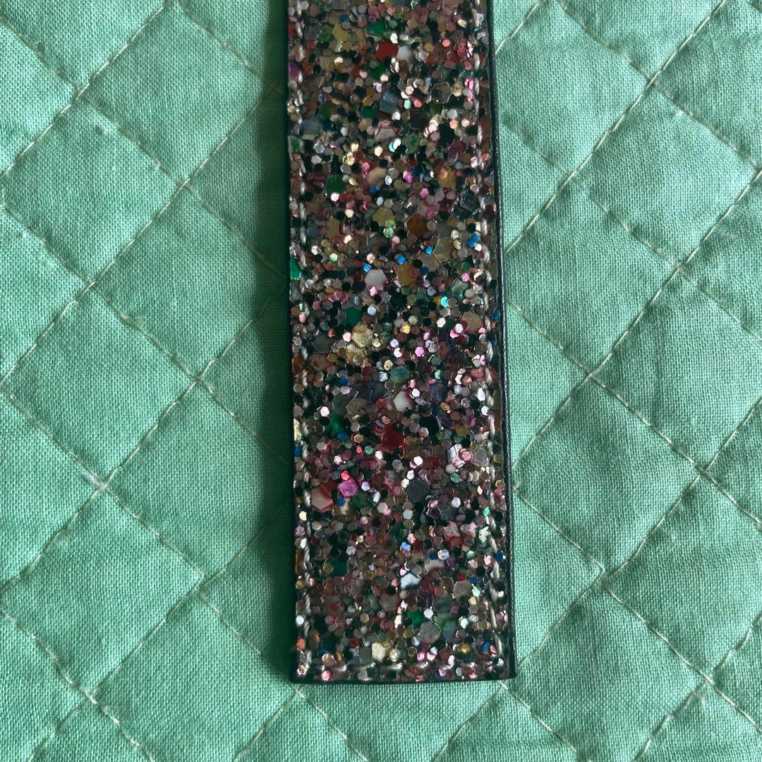 【美品】トリココムデギャルソン ベルト グリッター マルチカラー