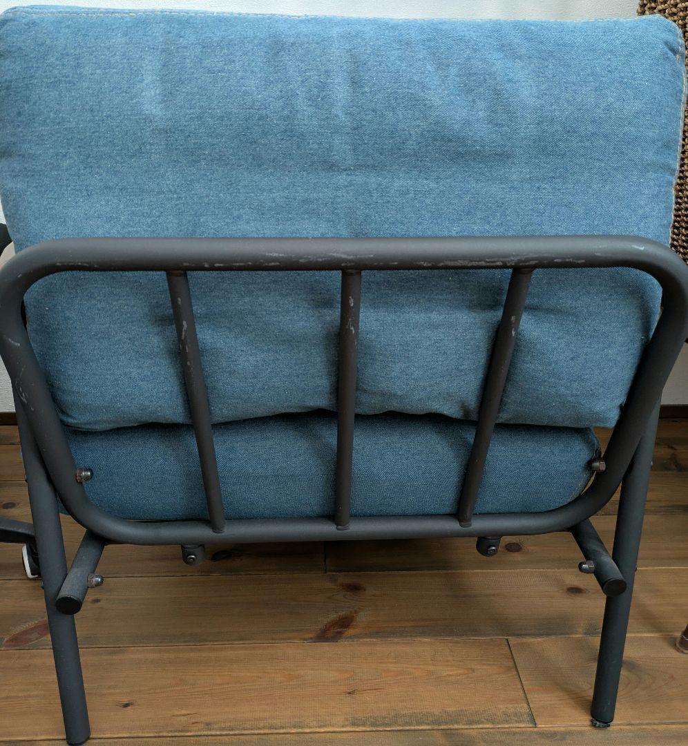 【美品】デニムソファ 1人掛け