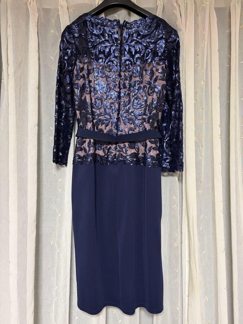TADASHI SHOJI ワンピース スパンコールネイビー　サイズ6