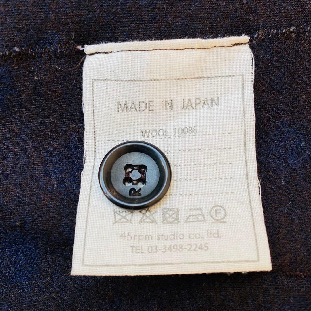 【美品】45R　テーラードジャケット　ジャージフラノ　ドット　水玉柄