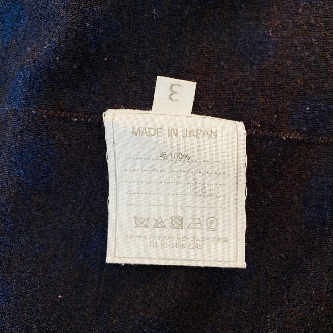 【美品】45R　テーラードジャケット　ジャージフラノ　ドット　水玉柄