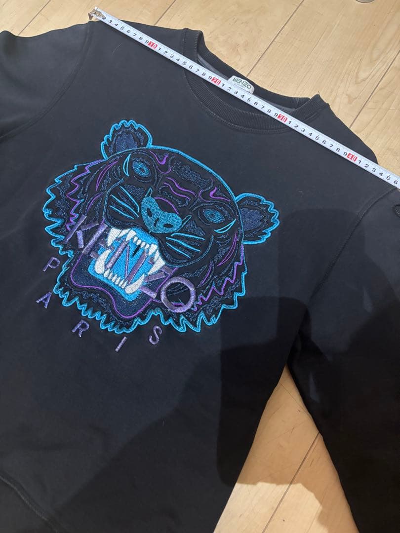 KENZO トラ刺繍 ブラック スウェット M