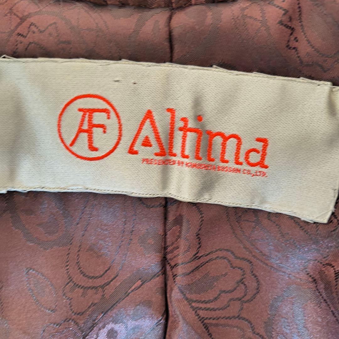 Altima シェアードミンク ロングコート えんじ色 フリーサイズ