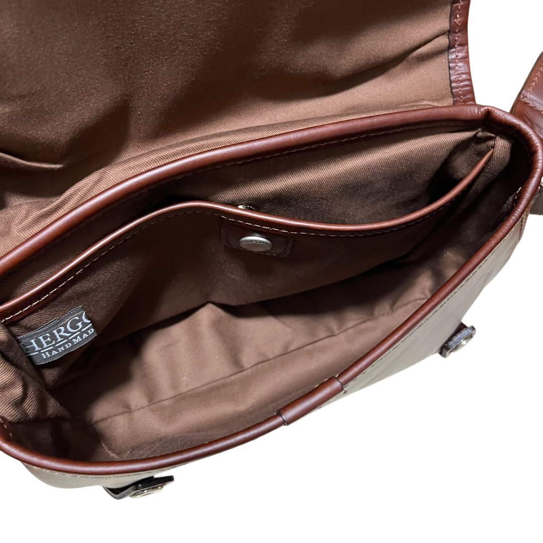 ＫＩ2926 極美品HERGOPOCH06-OVL ワキシングレザー 牛革