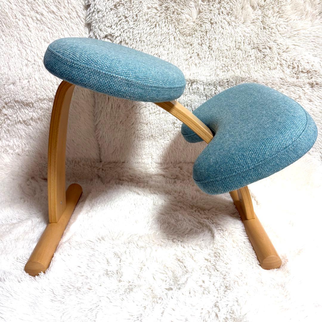 【美品】バランスチェア イージー balans Easy ネイビー　リボ