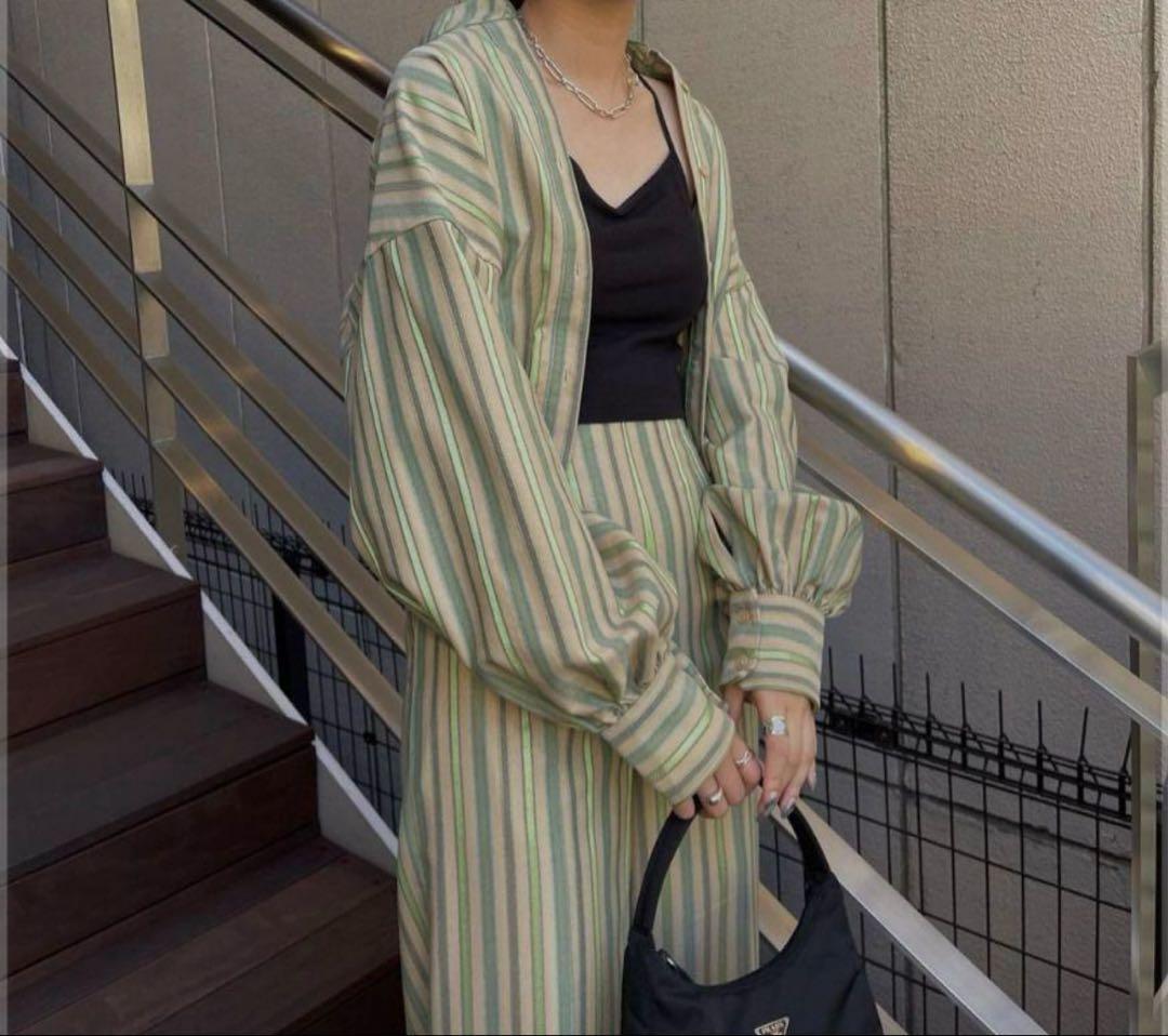 COLORFUL STRIPE SHIRT TOP＆PANTS　セットアップ