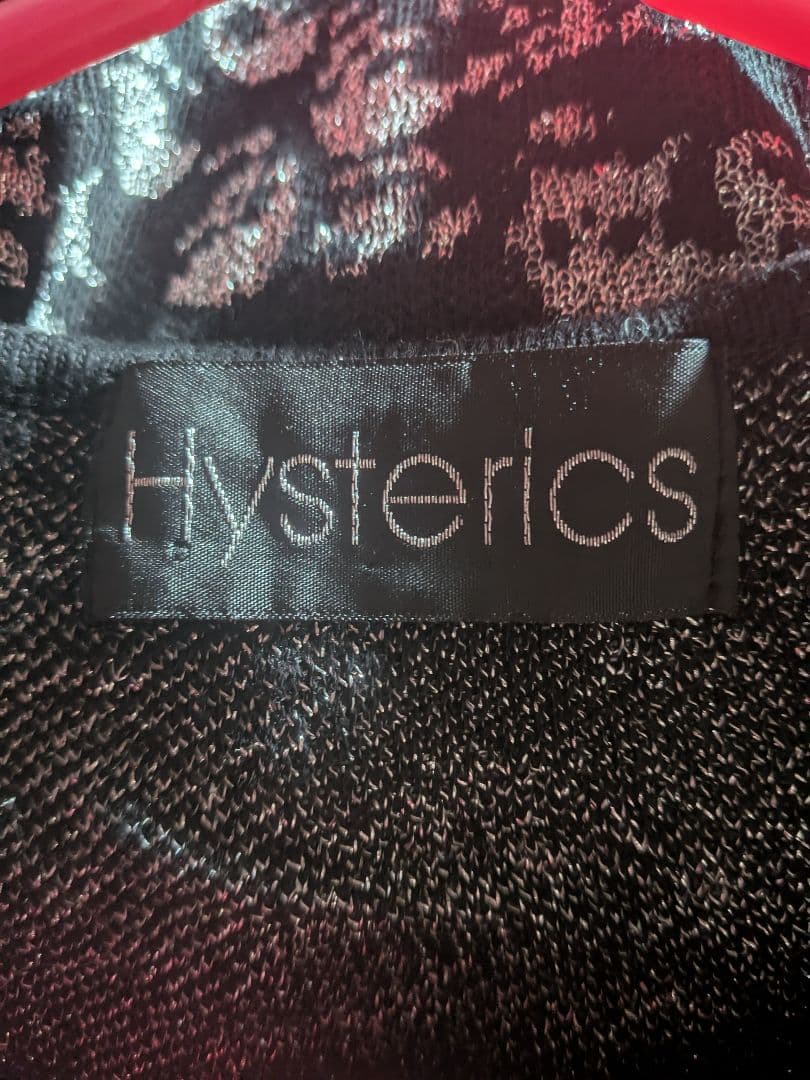 Hysterics スカルプリント長袖ラメニットカットソー　ヒステリックグラマー