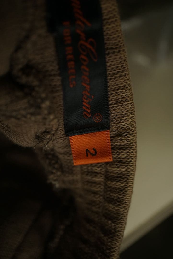 06aw アンダーカバー ニット レザー 切り替え カーゴ パンツ 2