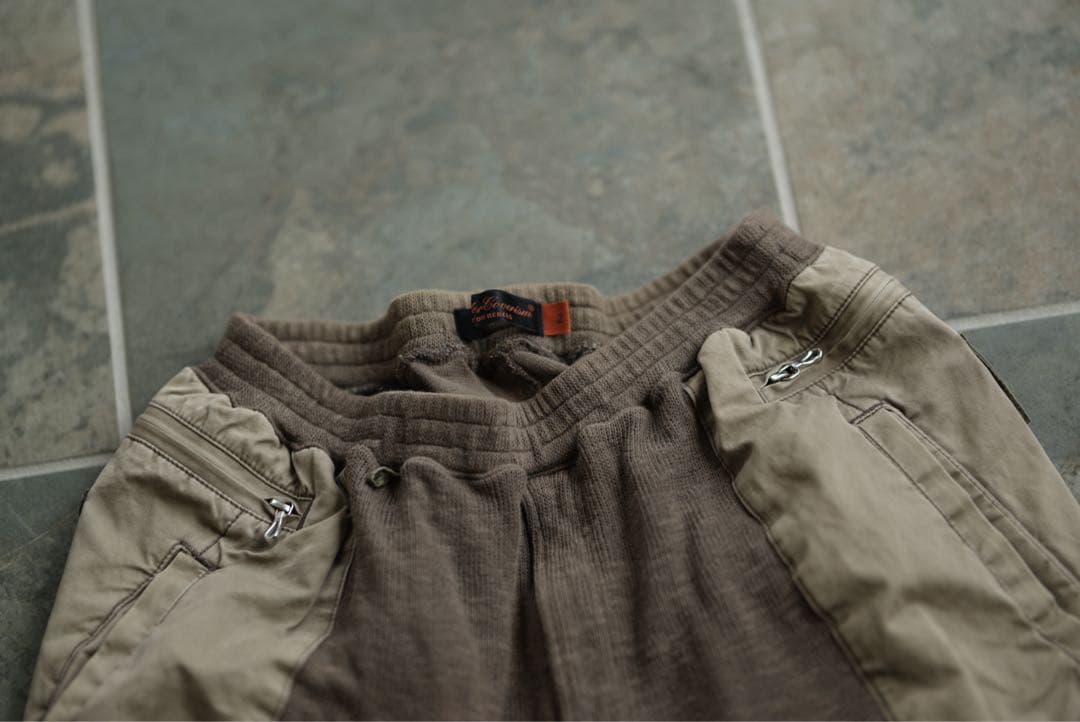 06aw アンダーカバー ニット レザー 切り替え カーゴ パンツ 2