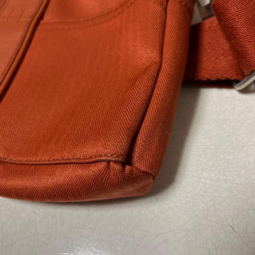 【エルメス】アカプルコ　サンチュール　オレンジ トワルシェブロン　ボディバック