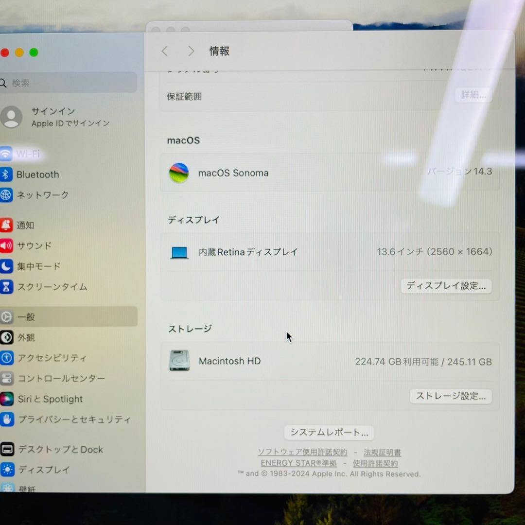 MacBook Air 2024 13 M3 8GB 256GB 100％