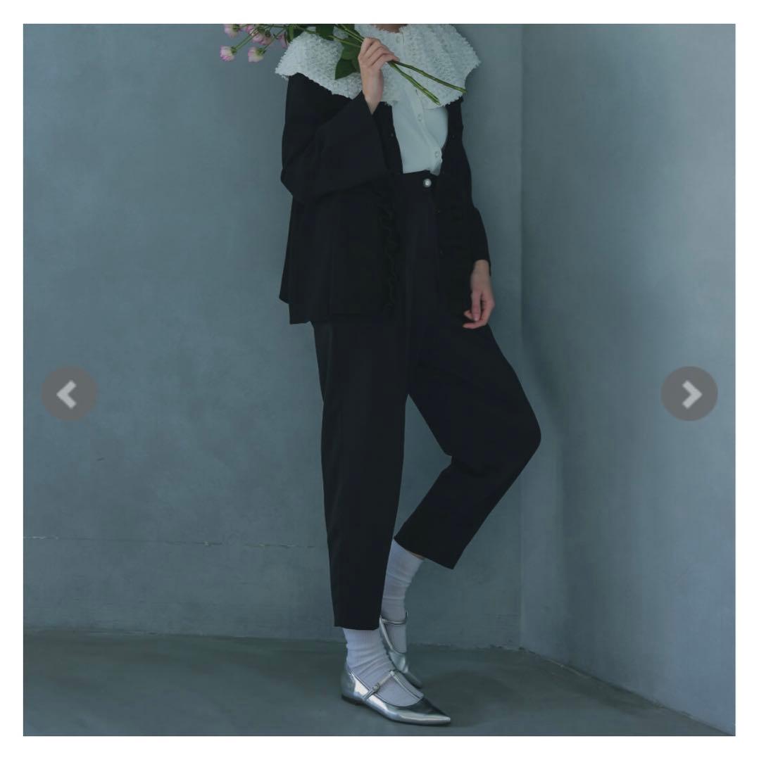 UNMINOU アンミヌ unminou タックテーパードパールパンツ