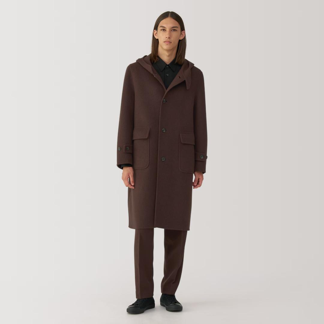 無印良品 MUJI Labo カシミヤ混ダッフルコート 25AW ブラウン L