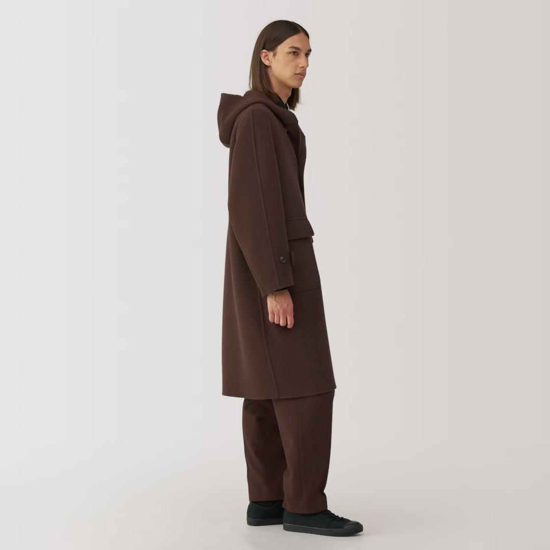 無印良品 MUJI Labo カシミヤ混ダッフルコート 25AW ブラウン L
