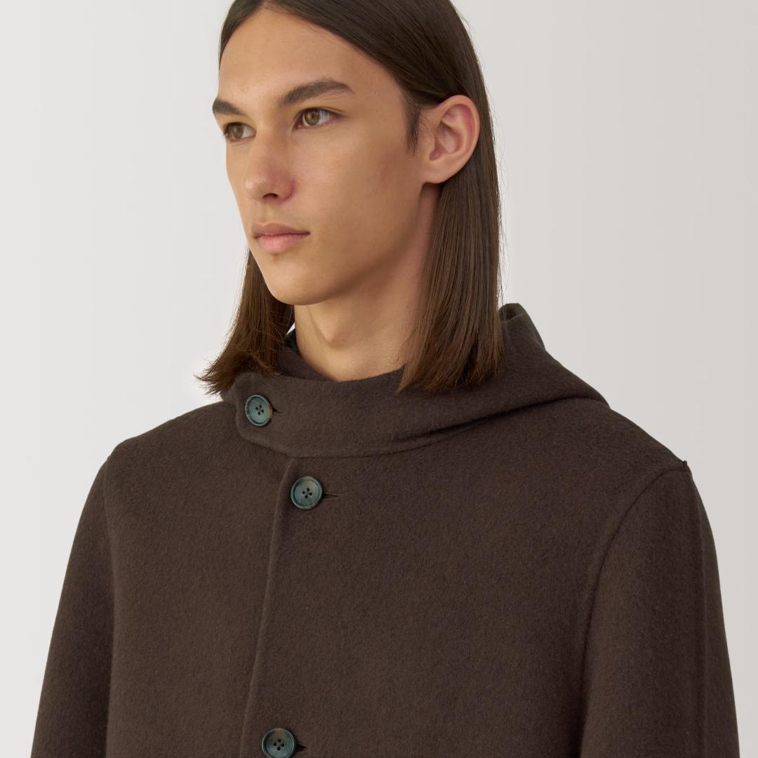 無印良品 MUJI Labo カシミヤ混ダッフルコート 25AW ブラウン L