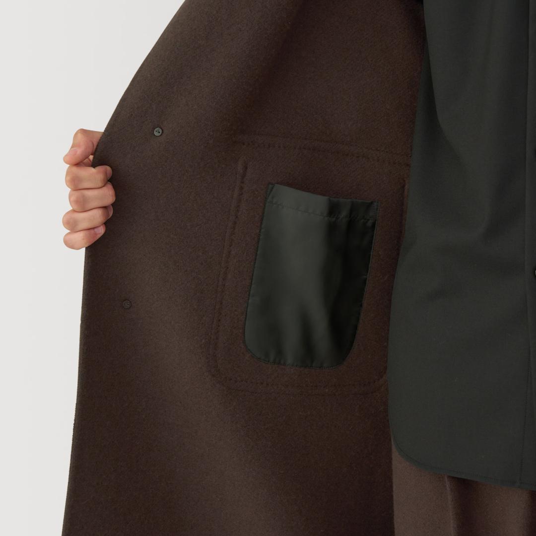 無印良品 MUJI Labo カシミヤ混ダッフルコート 25AW ブラウン L