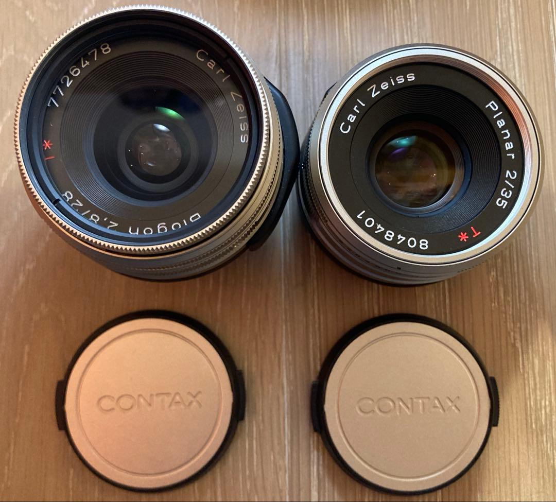 2点セットcontax planar 35mm f2 biogon 2.8/28