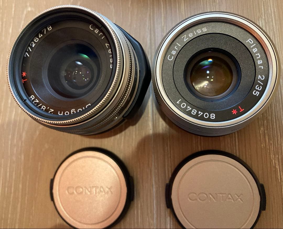 2点セットcontax planar 35mm f2 biogon 2.8/28