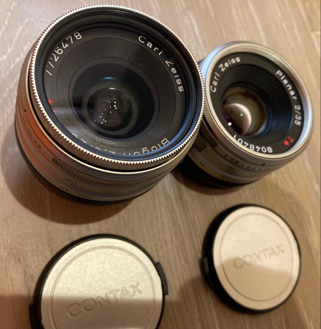 2点セットcontax planar 35mm f2 biogon 2.8/28