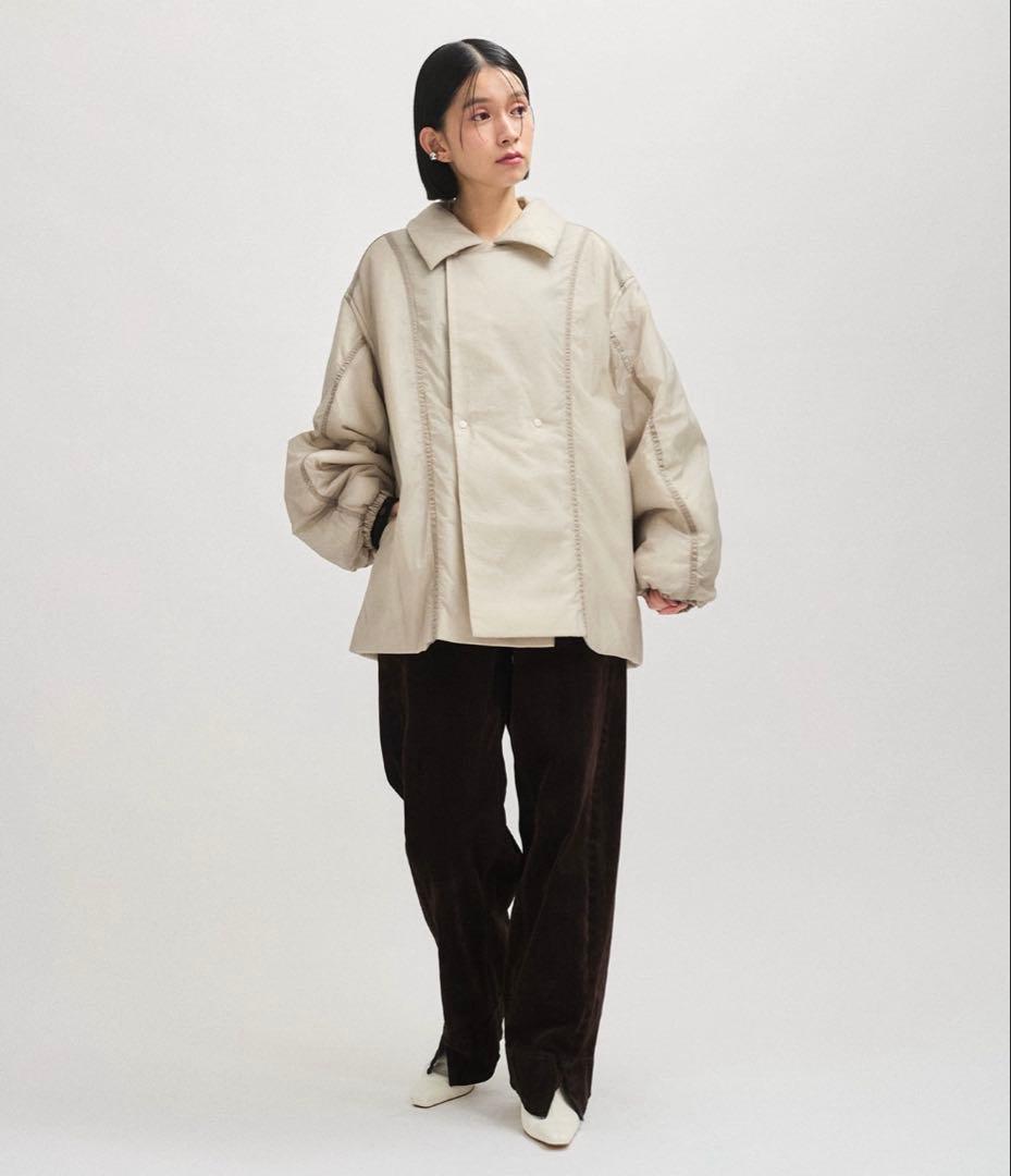 ADAM ET ROPE' パテッドステンカラーブルゾン